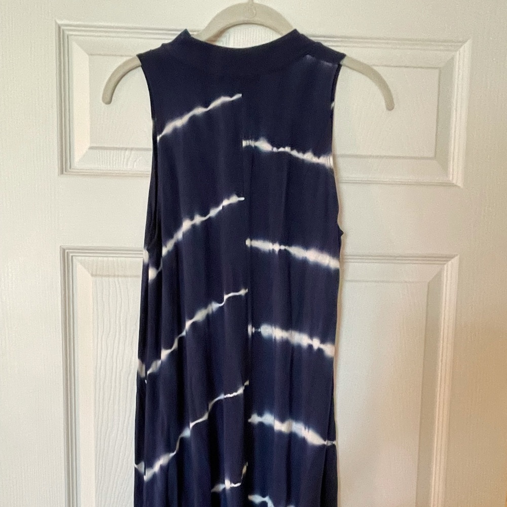 High neck tie dye dress